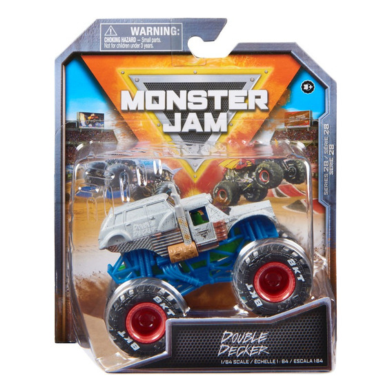 Monster Jam Camión Double Decker Escala 1:64 Color Blanco