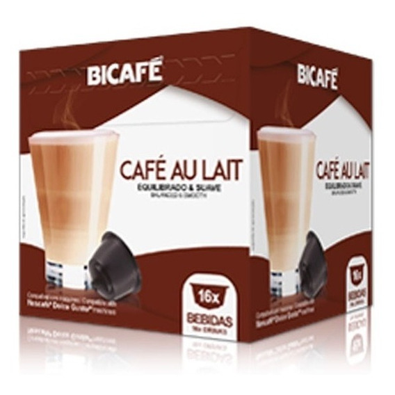 Cápsulas Bicafé Café Au Lait X16 Compatible Dolce Gusto Ub