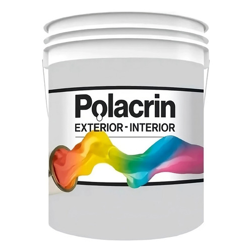 Latex Color Interior Polacrin Resistente A Manchas 4 Lts Acabado Mate Color Gris Cemento