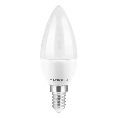 Lampara Led Vela Mignon 6w = 40w C37 E14 Luz Calida Macroled Luz Blanco cálido