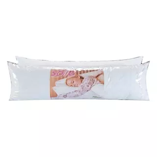 Travesseiro Branco Gigante Xuxão 0,90 Cm X 0,50 Cm Fibra Silicone Percal 150 Fios Branco
