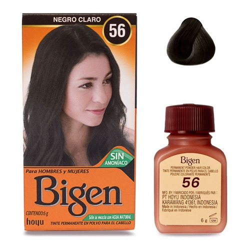 Kit Tinte Bigen  Tinte para cabello tono 56 negro claro para cabello