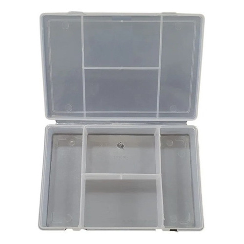 Gavetero Caja Organizadora Con 4 Divisiones Plástico Color Transparente