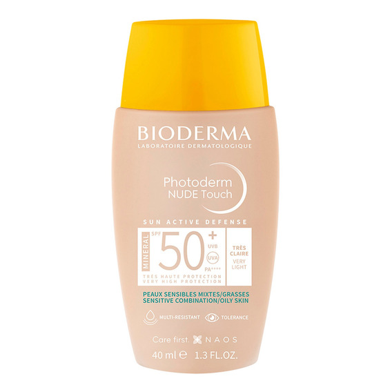 Protector Bioderma Photoderm Nude Touch Natural Spf 50, 40ml
