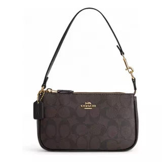 Bolsa Coach Nolita 19 De Lona Logo Firma Chica Cordon Corto 