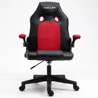 Sillas Gamer Reclinables,sillas Escritorio Tapiz Negra-rojo Color Negro Material Del Tapizado Cuero Sintético