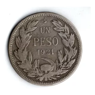 Monedas Chilena Historica De Plata Año 1921