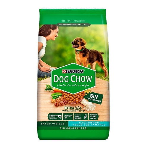 Alimento Dog Chow Salud Visible Sin Colorantes para perro cachorro todos los tamaños sabor mix en bolsa de 3 kg