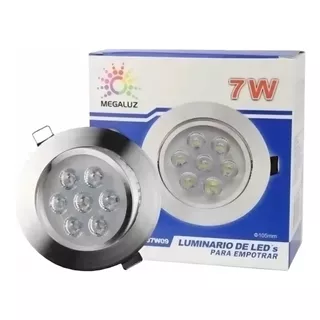 Empotrado Plafon Led 7w Spot Dirigible Satinado Luz Blanc Color Gris