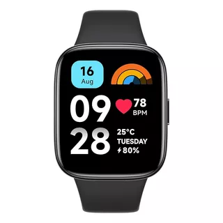 Xiaomi Redmi Watch 3 Sport 1.75  Caja 1.75   Negra, Malla De  Silicona Liso Bhr6851gl