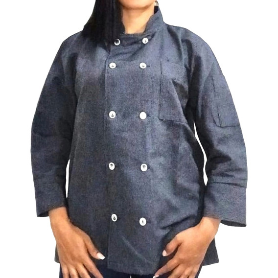 Chaqueta Chef Cruzada Mao Bolsillos 