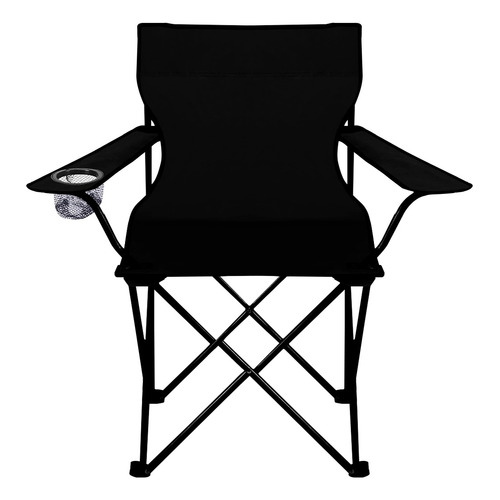 Kitul silla plegable con porta vaso color negro