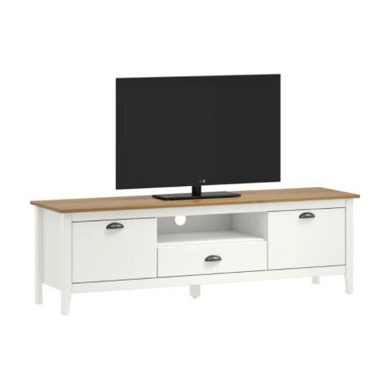 Rack Tv Lcd Led Living Comedor Madera Mueble R Lcm Color Blanco/Miel