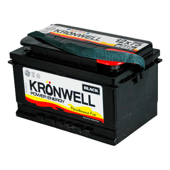 Bateria De Auto 12x75 Baja Kronwell Envío Instalacion Gratis