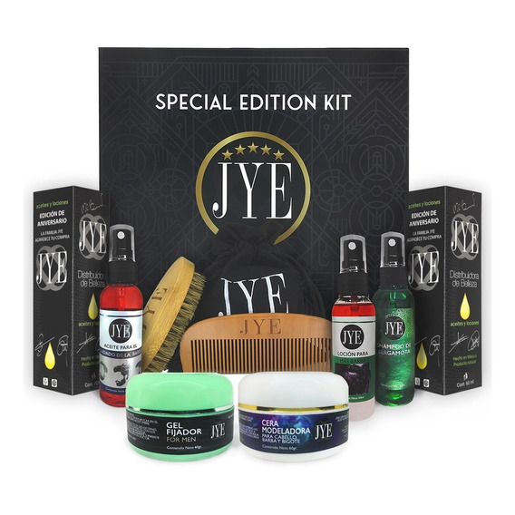 Kit De Lujo Mas Barba 7, En 1 Loción,shampoo,aceite,cera,gel