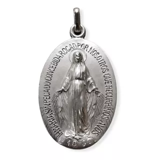 Medalla Plata 925 Virgen Milagrosa #1335 (medallas Nava) 
