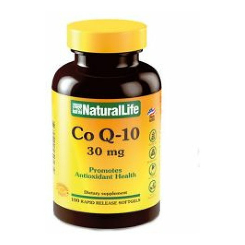 Coenzima Antioxdante Q10 Natural Life 100 Cápsulas Sabor Sin Sabor