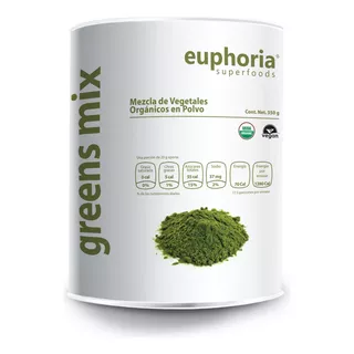 Green Mix Orgánica En Polvo 350g Euphoria Superfoods