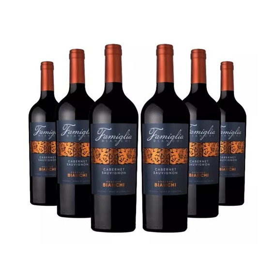 Vino Famiglia Bianchi Cabernet Sauvignon 750 mL X 6 unidades