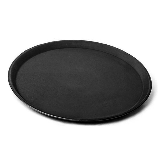 Bandeja Mozo Antideslizante Reforzada Negro 45 Cm Irrompible