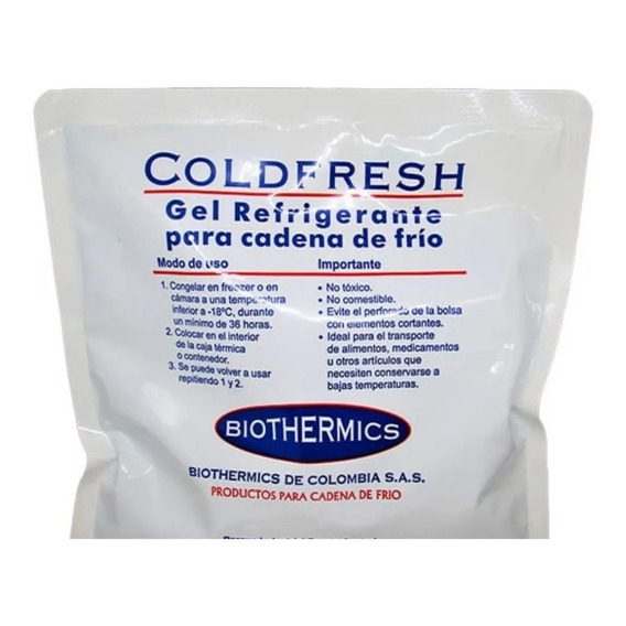 Bolsa Gel Refrigerante Biothermics 150 G - Kg a $31