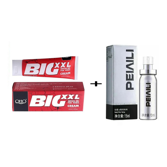 Pack 2 Crema Agrandador  Pene Big Xxl  + Spray Peineili 