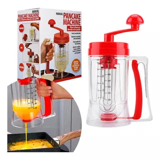 Maquina Mezcladora Dispensadora 3 En 1 Manual Para Hotcakes Color Rojo