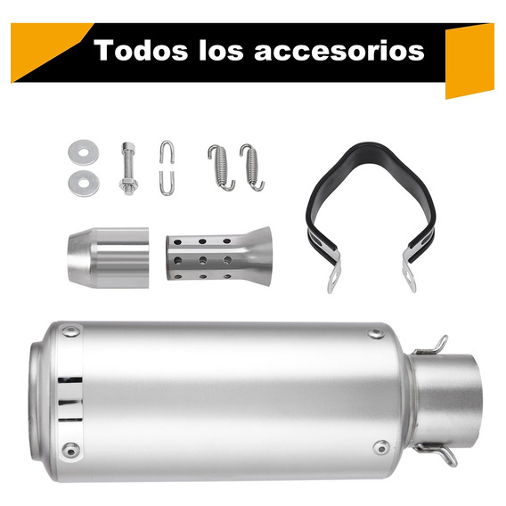 Silenciador De Tubo De Escape Universal Para Moto 51mm