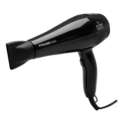 Secador De Cabelo Gama Italy Titanium Ion 2000w Preto - 127v