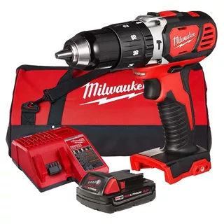 Taladro Atornillador Percutor Milwaukee 2607-159ax Con Bolso Color Rojo Frecuencia 50 Hz