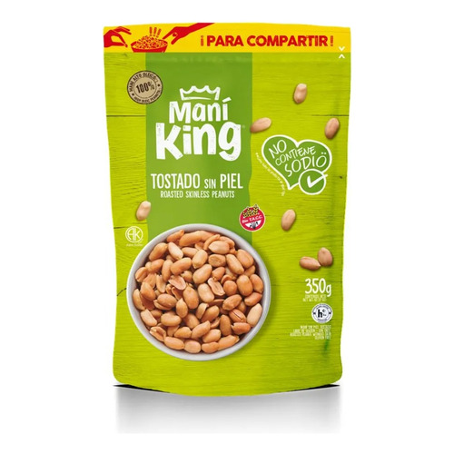 Mani Tostado Sin Sal 350gr Mani King Kosher