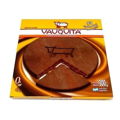 Vauquita torta circular 300gr dulce de leche 93cal por porcion sin tacc