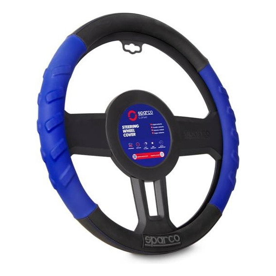 Cubre Volante Para Coche Sparco Negro/azul