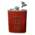 Licorera Whiskera Cantimplora Acero Estuche Cuero Lujo 8 Oz