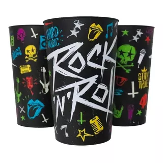 1 Copo Eco Personalizado 550ml Rock N Roll