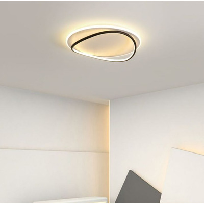 Lámpara Plafón Aplique Led Daxa Negro 44w 40cm Deco Dx