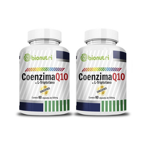 2 x Coenzima Q10 60 Capsules 50 Mg Bionutri