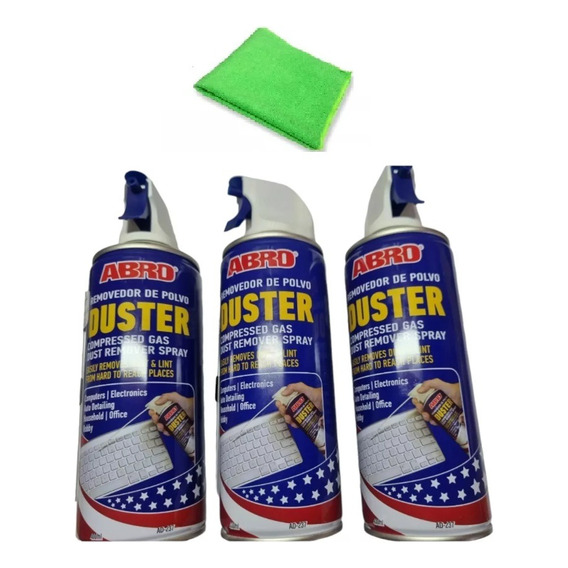 Set De 3 Botellas De Aire Comprimido Abro Duster 400ml