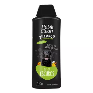Shampoo Condicionador 700ml Escurecedor P/ Cachorros E Gatos Fragrância Neutro Tom De Pelagem Recomendado Escuro
