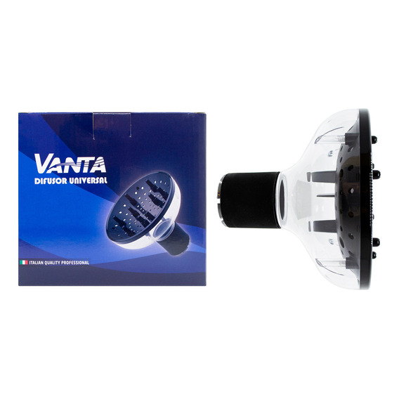 Vanta Difusor Universal Para Secador De Pelo Rulos Color Negro