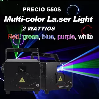 Laser De 2 Watt Multicolores ( Rgb) Animación, Dmx Y Audio