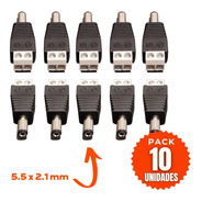 Pack 10 Conectores Dc Macho - Nuevo Modelo