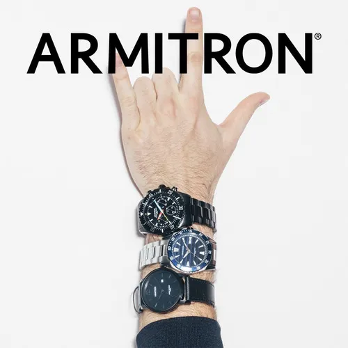 Reloj Armitron Adventure Correa Nylon Negro Color Del Fondo Negra
