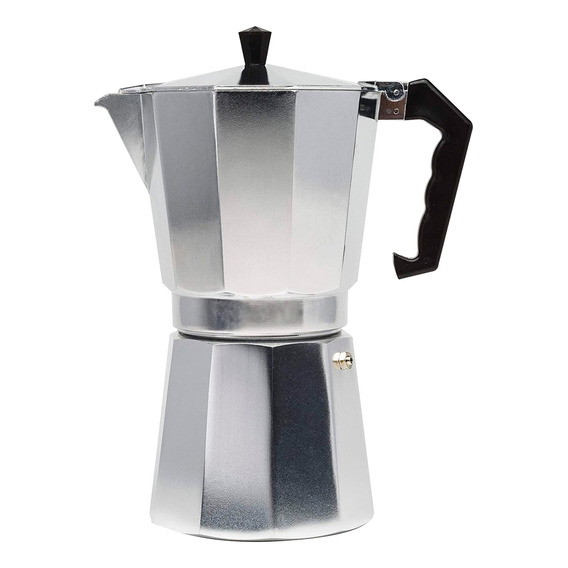 Cafetera Tipo Italiana Cf12c Gadnic Manual Aluminio 12 Tazas Color Plateado