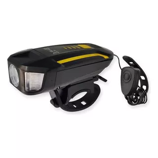 Farol Bicicleta Bike Premium Urbano Usb Led Recarregavel Cor Preto