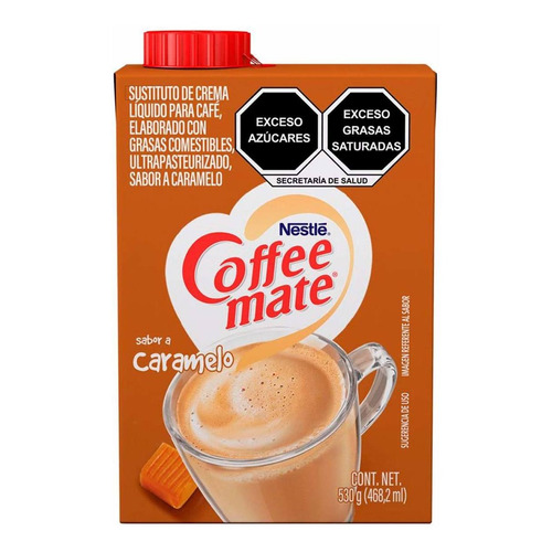 Sustituto De Crema Para Café Coffee Mate Líquido Sabor Caramelo 530g