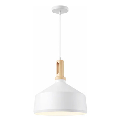  Colgante 1 Luz Siena 2 Blanco Apto Led E27 Deco Luz Desing Blanco