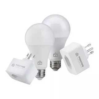 Lâmpada Led Bulbo 9w + Rgb E27 Positivo Kit Casa Eficiente Cor Da Luz Branco-frio Bivolt