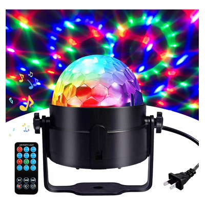 Bola Disco X2 3w Luz Ritmica Remoto 7 Modos Color Rgb Luces Fiestas, Dj, Discoteca, Karaoke, Cumpleaños, Lampara Led, Bar, Eventos, Bodas, Navidad, Halloween, Pijamada, Piscina Y Vacaciones