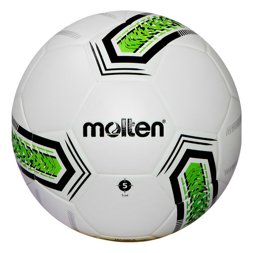 Balón Futbol Molten F5y1400 #5 Laminado Color Blanco/verde